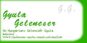 gyula gelencser business card